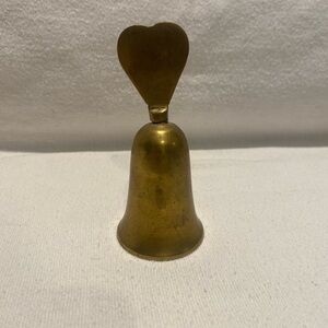 Vintage Brass Heart Handle Bell